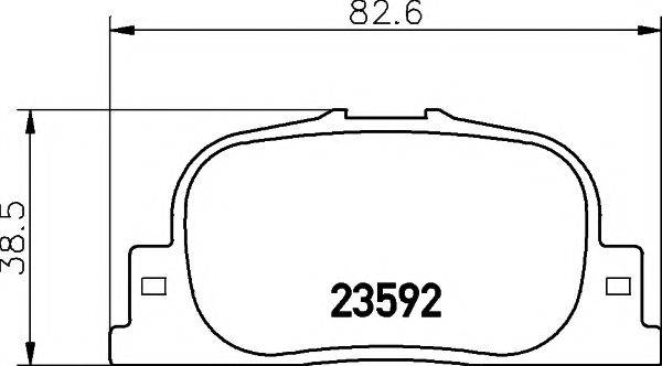 Комплект тормозных колодок, дисковый тормоз TEXTAR 2359201
