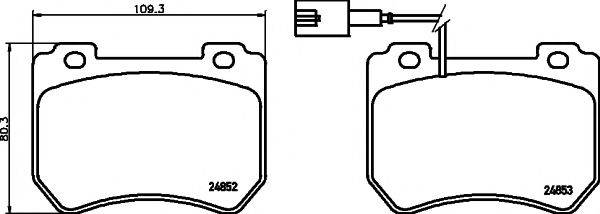 Комплект тормозных колодок, дисковый тормоз HELLA PAGID 8DB 355 014-651