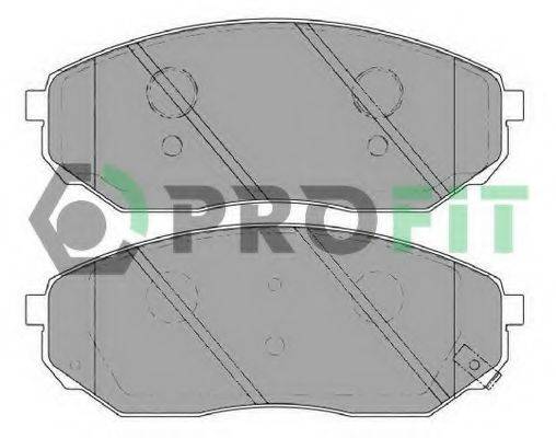 Комплект гальмівних колодок, дискове гальмо PROFIT 5000-1735 C