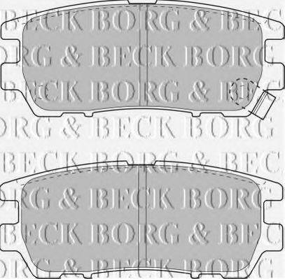 Комплект тормозных колодок, дисковый тормоз BORG & BECK BBP1582