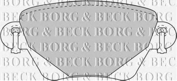 Комплект гальмівних колодок, дискове гальмо BORG & BECK BBP1707