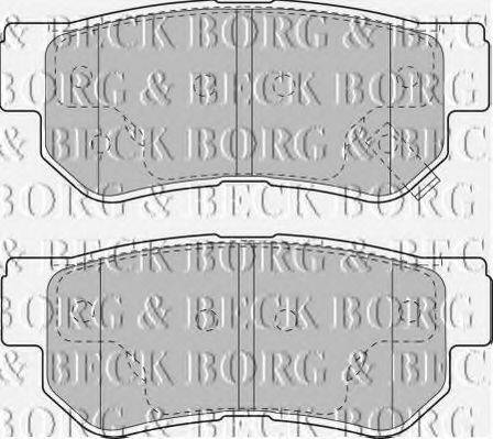Комплект гальмівних колодок, дискове гальмо BORG & BECK BBP1787