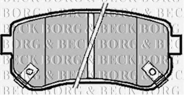 Комплект гальмівних колодок, дискове гальмо BORG & BECK BBP1924