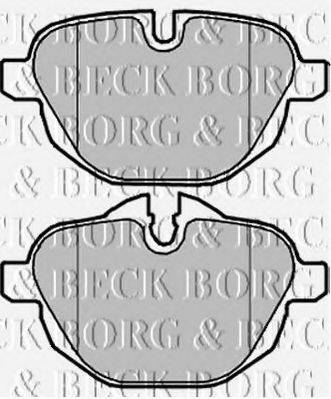Комплект гальмівних колодок, дискове гальмо BORG & BECK BBP2225