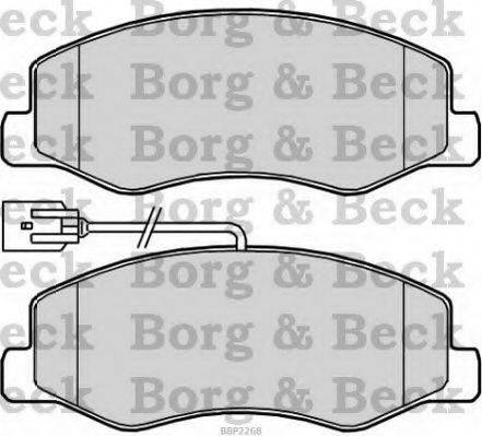 Комплект гальмівних колодок, дискове гальмо BORG & BECK BBP2268