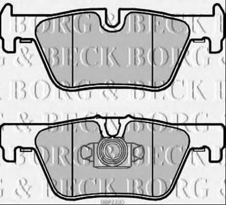 Комплект гальмівних колодок, дискове гальмо BORG & BECK BBP2335