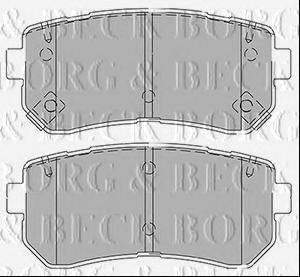 Комплект гальмівних колодок, дискове гальмо BORG & BECK BBP2425