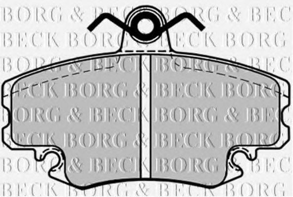 Комплект гальмівних колодок, дискове гальмо BORG & BECK BBP1386