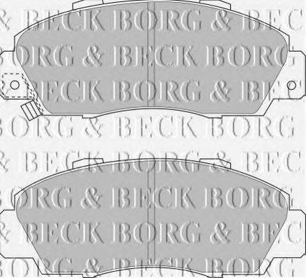 Комплект гальмівних колодок, дискове гальмо BORG & BECK BBP1389