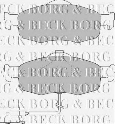 Комплект гальмівних колодок, дискове гальмо BORG & BECK BBP1408