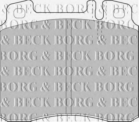 Комплект гальмівних колодок, дискове гальмо BORG & BECK BBP1464