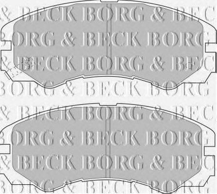 Комплект гальмівних колодок, дискове гальмо BORG & BECK BBP1485