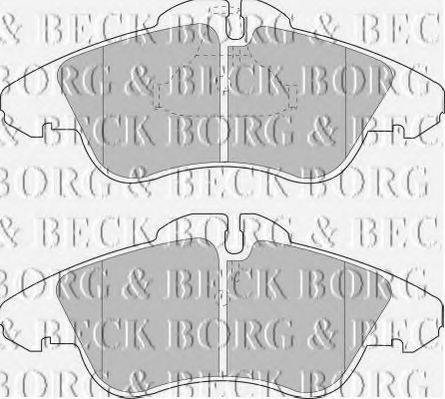 Комплект тормозных колодок, дисковый тормоз BORG & BECK BBP1588