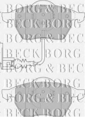 Комплект гальмівних колодок, дискове гальмо BORG & BECK BBP1734