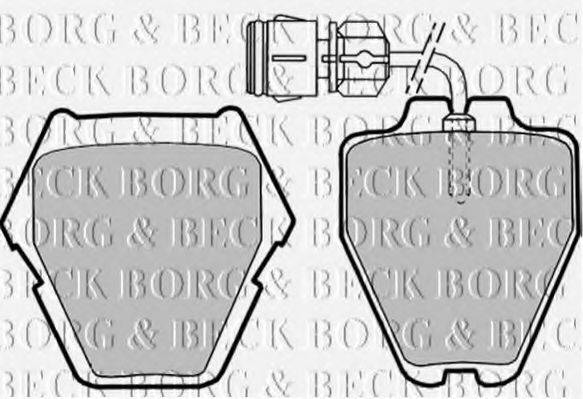 Комплект гальмівних колодок, дискове гальмо BORG & BECK BBP1780