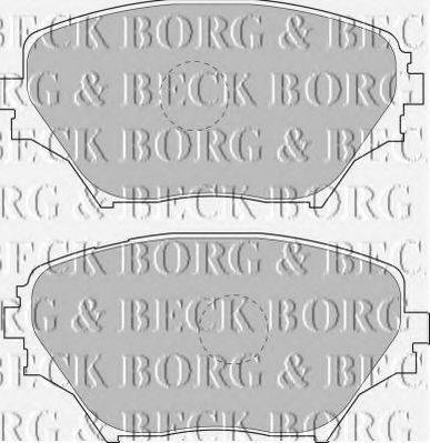 Комплект гальмівних колодок, дискове гальмо BORG & BECK BBP1803