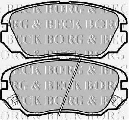 Комплект гальмівних колодок, дискове гальмо BORG & BECK BBP2048