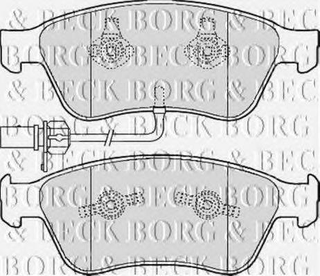 Комплект тормозных колодок, дисковый тормоз BORG & BECK BBP2111
