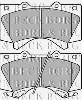 Комплект гальмівних колодок, дискове гальмо BORG & BECK BBP2249