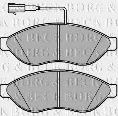 Комплект тормозных колодок, дисковый тормоз BORG & BECK BBP2393