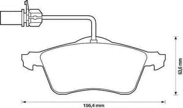 Комплект тормозных колодок, дисковый тормоз JURID 573106J