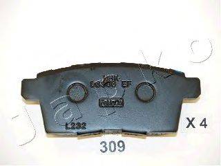 Комплект тормозных колодок, дисковый тормоз JAPKO 51309