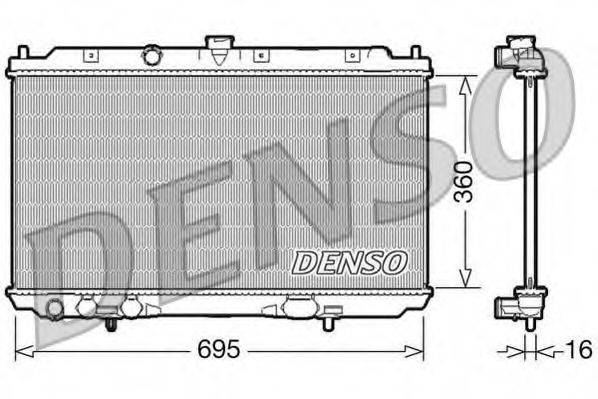 Радіатор, охолодження двигуна DENSO DRM46025