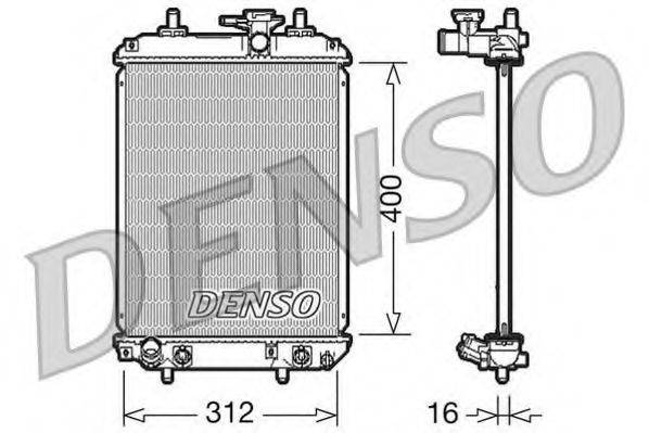 Радіатор, охолодження двигуна DENSO DRM50050