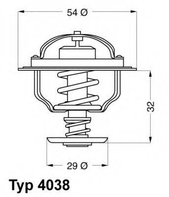 Термостат, охлаждающая жидкость WAHLER 4038.81D