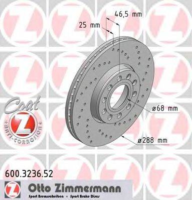Тормозной диск ZIMMERMANN 600.3236.52
