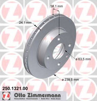 Тормозной диск ZIMMERMANN 250.1321.00
