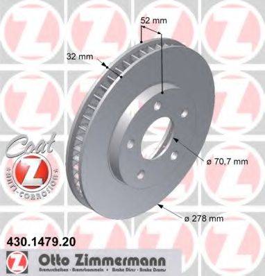 Тормозной диск ZIMMERMANN 430.1479.20