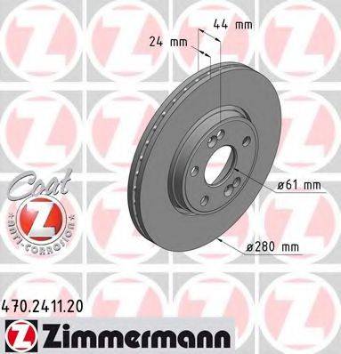 Тормозной диск ZIMMERMANN 470.2411.20