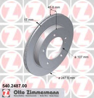 Тормозной диск ZIMMERMANN 540.2487.00
