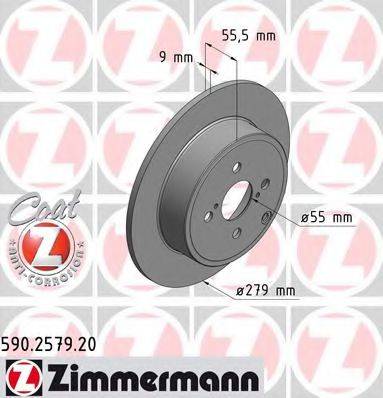Тормозной диск ZIMMERMANN 590.2579.20
