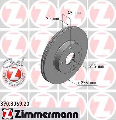Тормозной диск ZIMMERMANN 370.3069.20