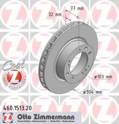 гальмівний диск ZIMMERMANN 460.1513.20