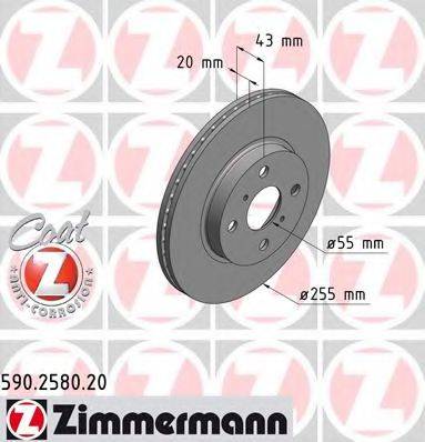 Тормозной диск ZIMMERMANN 590.2580.20