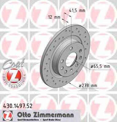 гальмівний диск ZIMMERMANN 430.1497.52