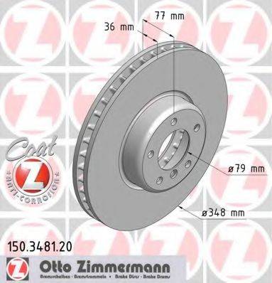 Тормозной диск ZIMMERMANN 150.3481.20