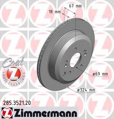 Тормозной диск ZIMMERMANN 285.3521.20