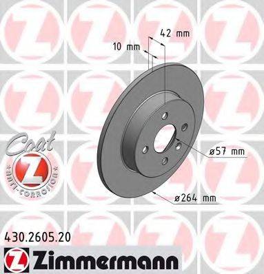 Тормозной диск ZIMMERMANN 430.2605.20