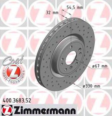 Тормозной диск ZIMMERMANN 400.3683.52