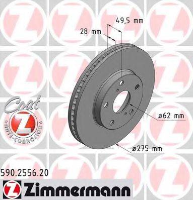 Тормозной диск ZIMMERMANN 590.2556.20