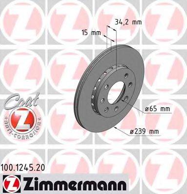 Тормозной диск ZIMMERMANN 100.1245.20