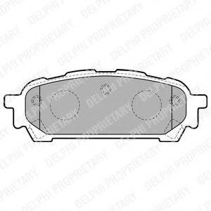 Комплект тормозных колодок, дисковый тормоз DELPHI LP1822