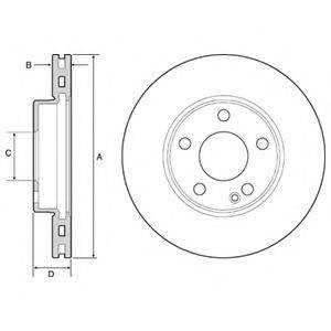 Тормозной диск DELPHI BG4554C