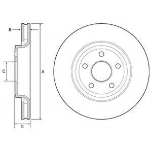 Тормозной диск DELPHI BG9121C