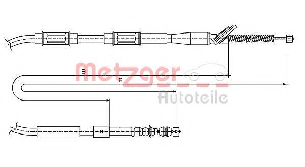 Трос, стоянкова гальмівна система METZGER 17.1445