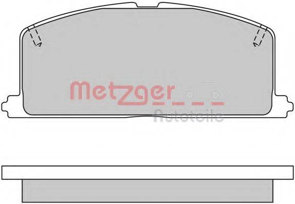 Комплект гальмівних колодок, дискове гальмо METZGER 1170327